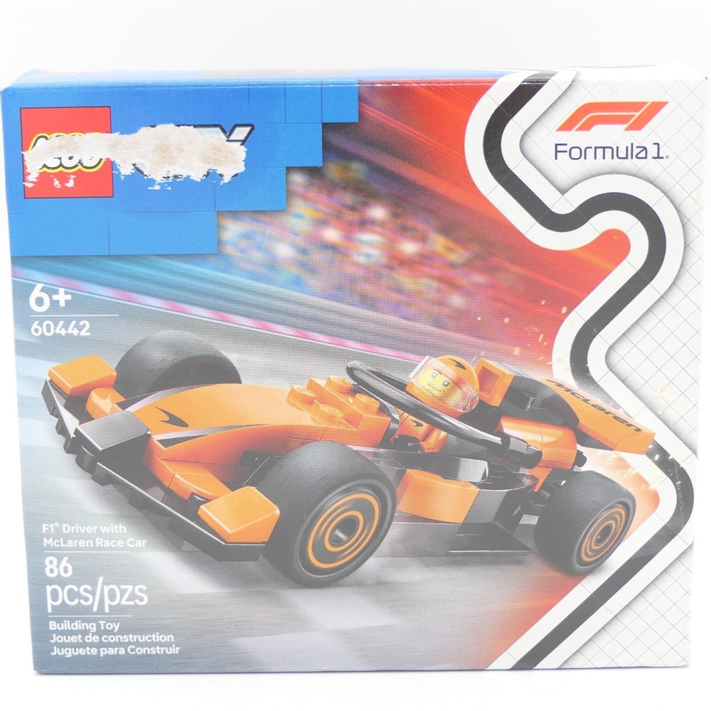 LEGO City Formula 1 F1 Driver with McLaren Race Car 60442 86 Pcs Builing Toy 6+